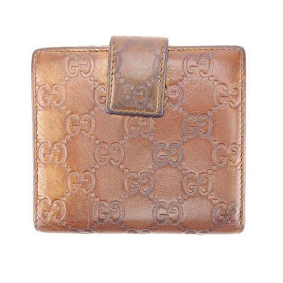 Authentic Gucci Wallet Purse Guccissima Bronze Gold Woman - Picture 2 of 6